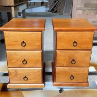 [CUSTOM MADE EXAMPLE] 3 Drawer Solid Wood Bedsides 3DBEDSIDE24