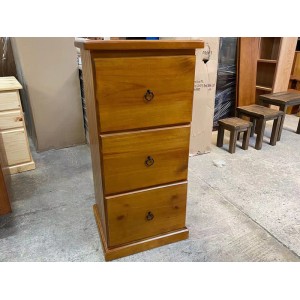 Locally Made 3 Drawer Solid Wood Filing Cabinet