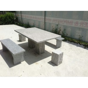 GRANITE STONE SQUARE TABLE 5 PIECE OUTDOOR SETTING