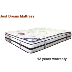 JUST DREAM DOUBLE SIZE LATEX MATTRESS (12 YEAR WARRANTY) 