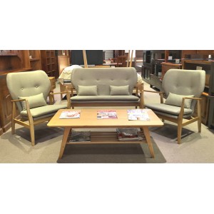 AMERICAN OAK ARMCHAIR KARL 3 PCE SET